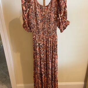 Floral Pink Maxi Dress